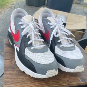 Nike Men's Airmax Sneakers - Red, White, and Black